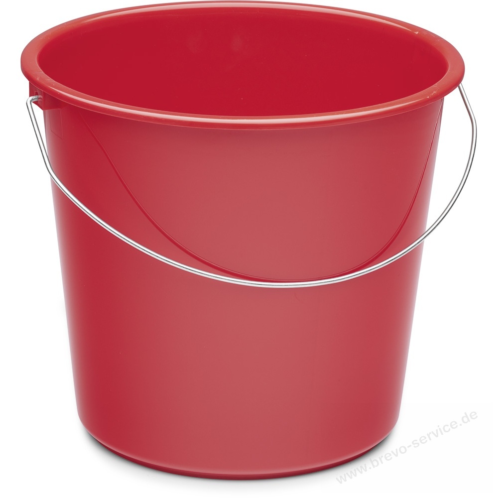 Eimer m. Metallbügel rot 10l