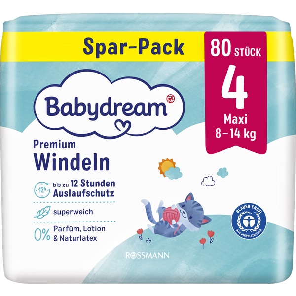 Premium Windel Größe 4 Junior 8-14 kg
