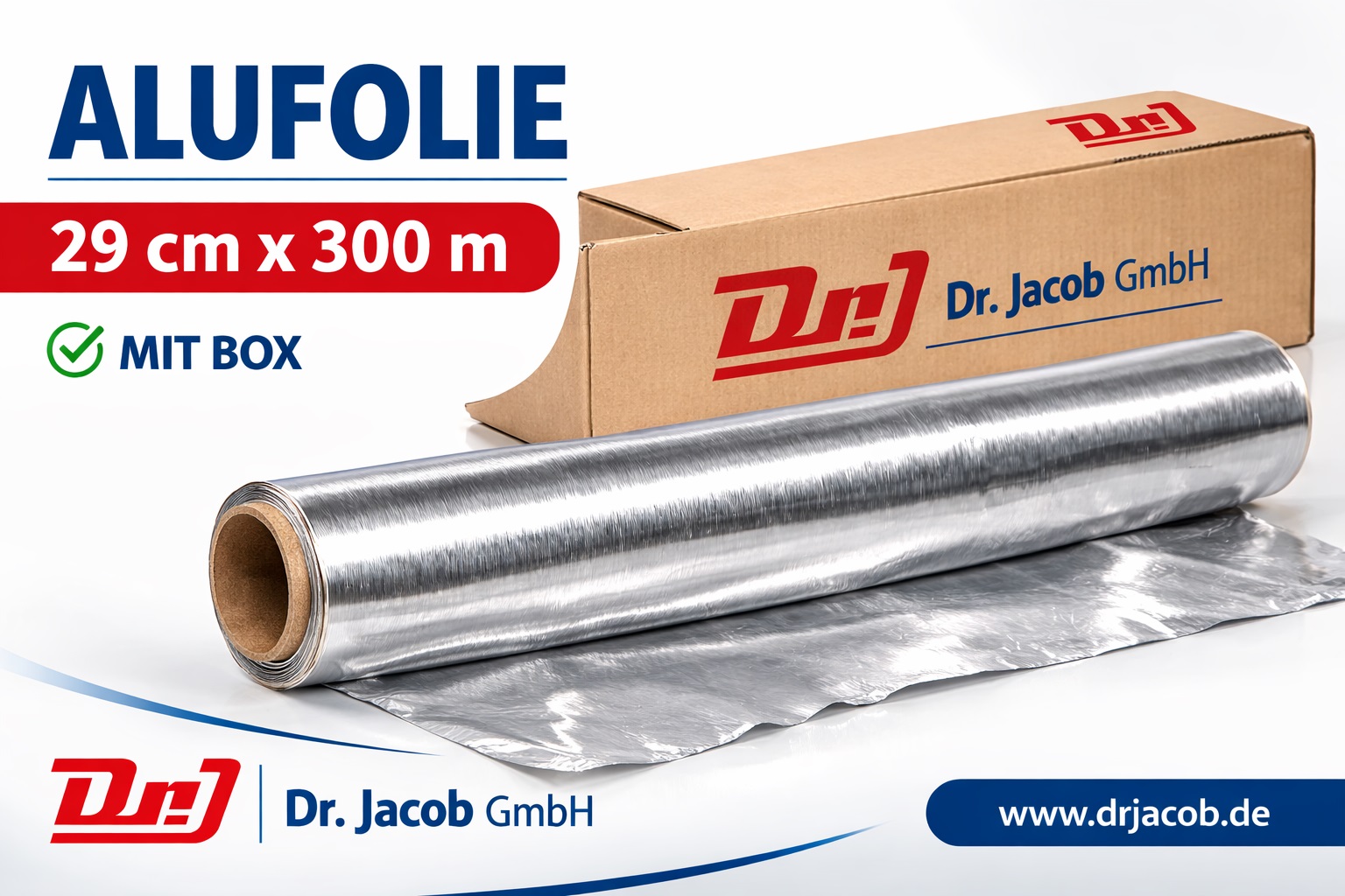 Alufolie mit Box 29cm x 300m