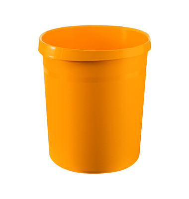 Papierkorb geschlossen 18l  gelb