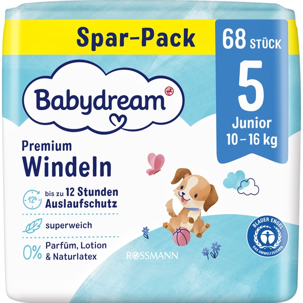 Premium Windel Größe 5 Junior 10-16 kg