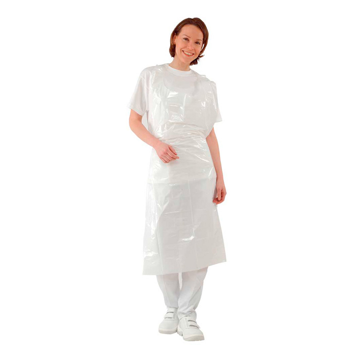 Schürze-PE 125 cm  weiß ca. 20 m