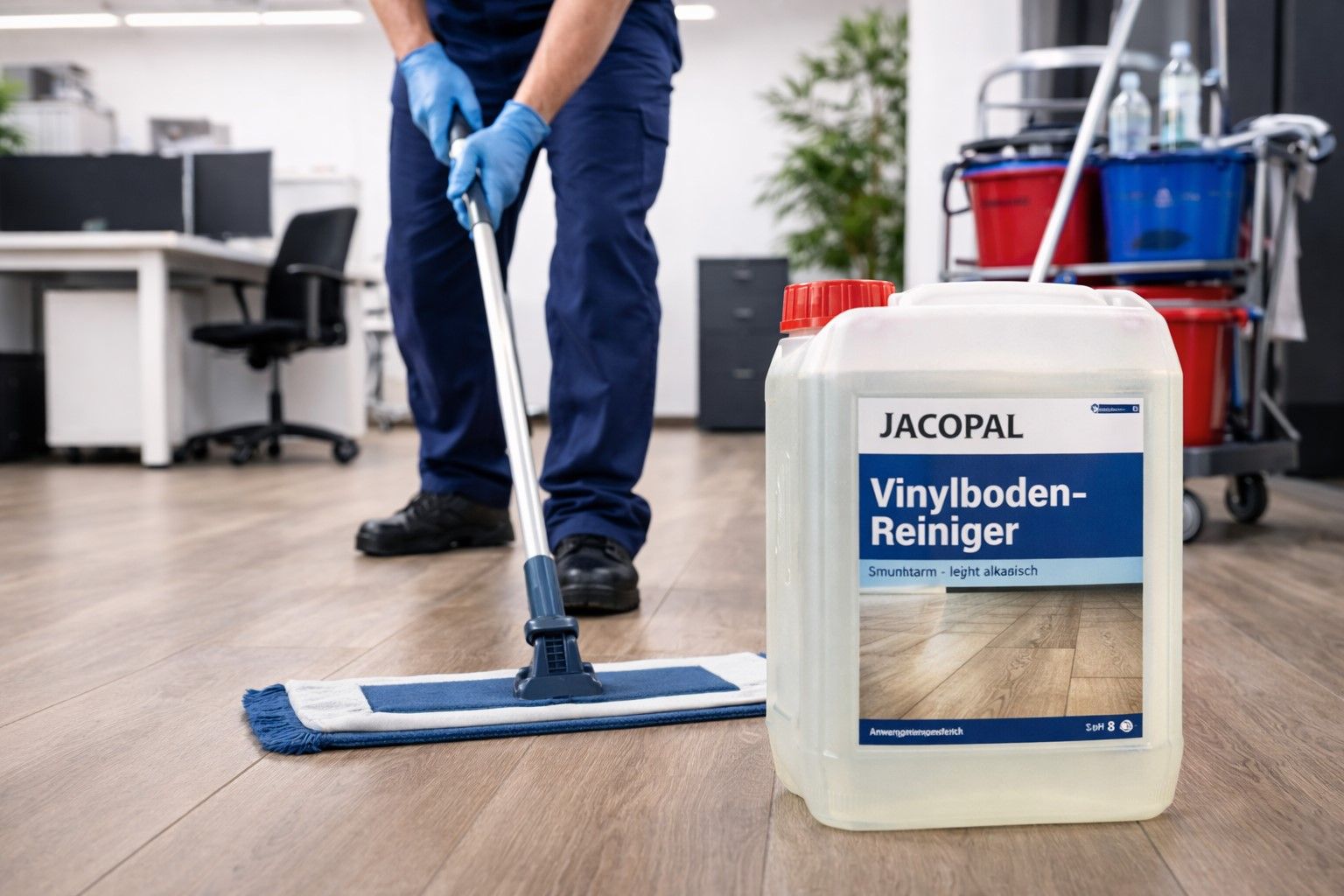 Elegantes Stark Verschmutzten Vinylboden Reinigen Ebenbild